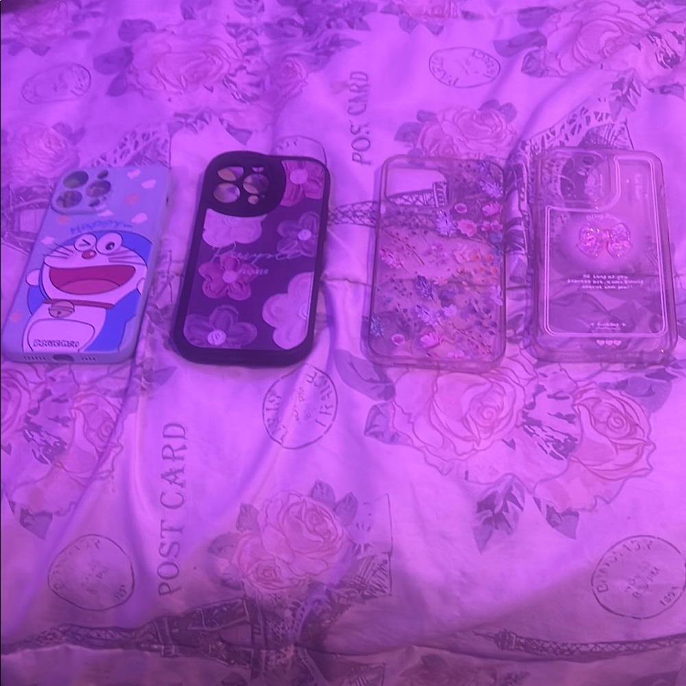 Floral and Cartoon Design Phone Cases